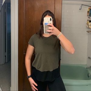 Express army green tshirt/blouse top